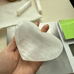 Heart-Shaped Selenite Crystal